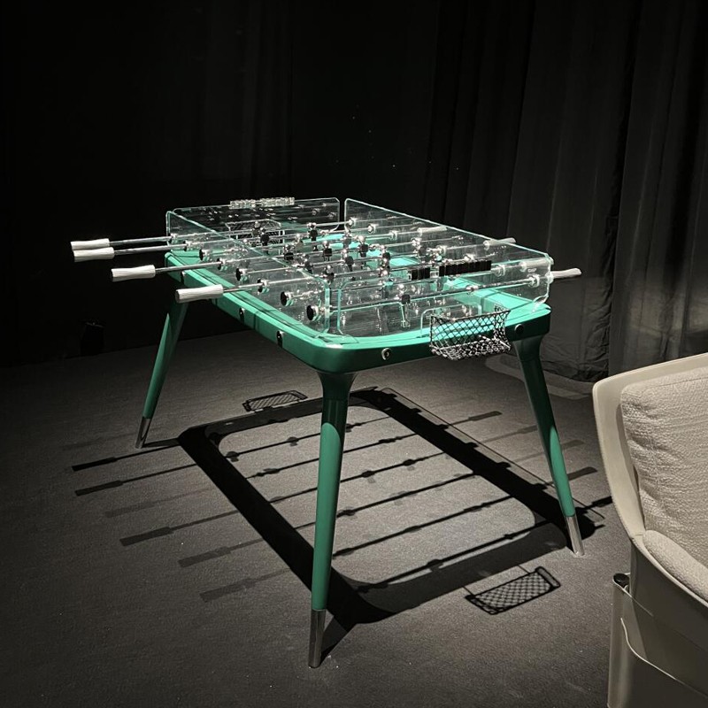Foosball Table Commercial - Light Luxury Glass Foosball Table for