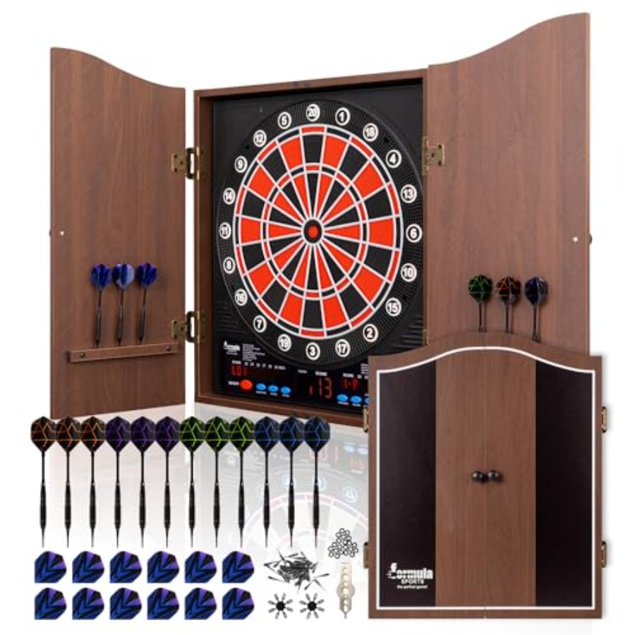 Electronic Dartboard Cabinet - Electronic soft tip dartboard for home