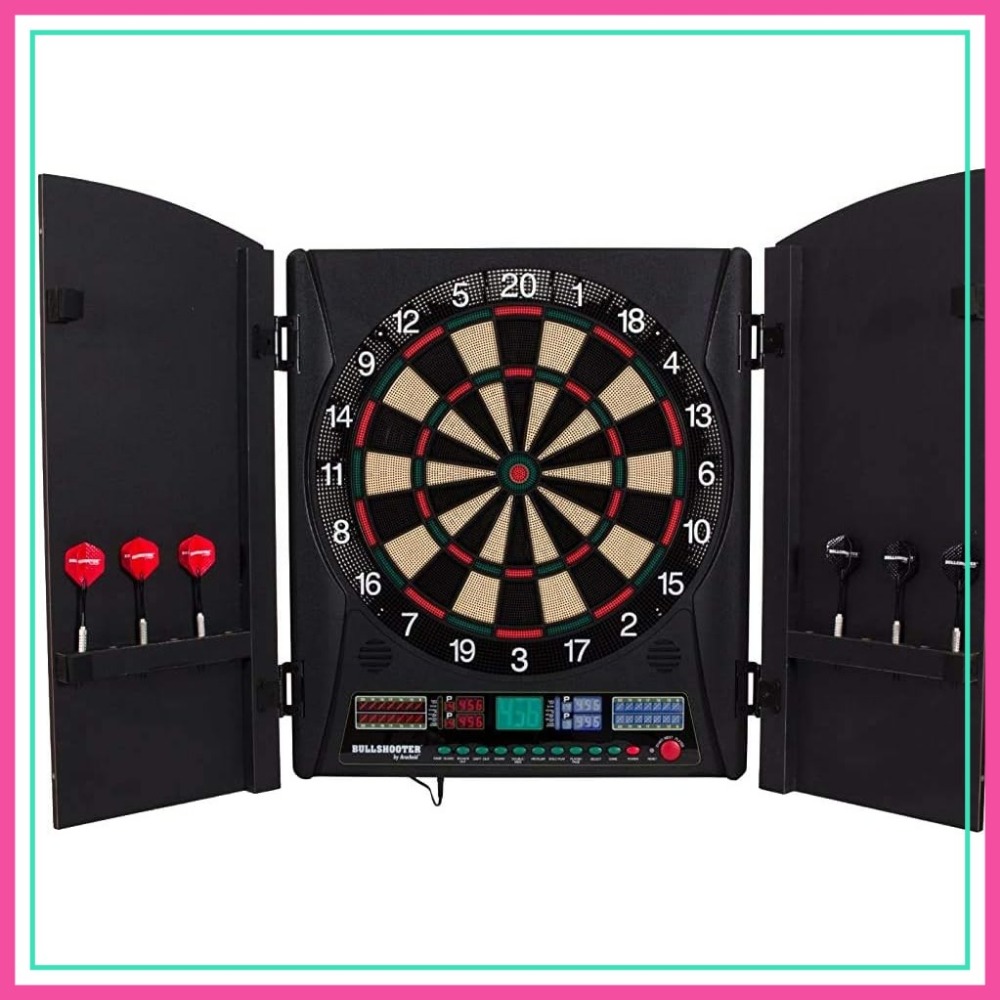 Electronic Dartboard Cabinet - Electronic Soft Tip Dartboard Cabinet Set
