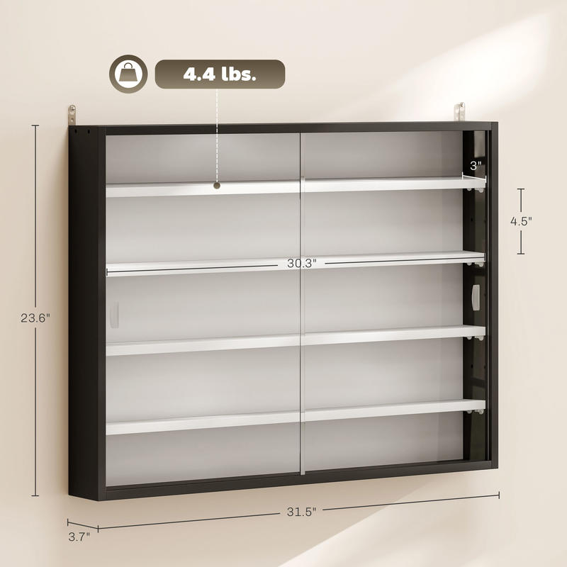 HOMCOM 5-Tier Display Cabinet, - Glass Cabinet Display のレビューと価格