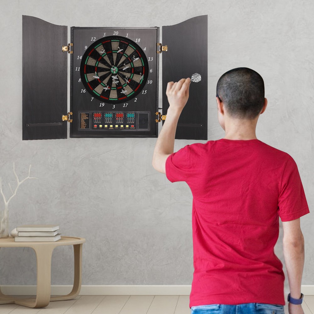 Modern Black Dartboard Cabinet - Electronic Dartboard Cabinet のレビューと価格