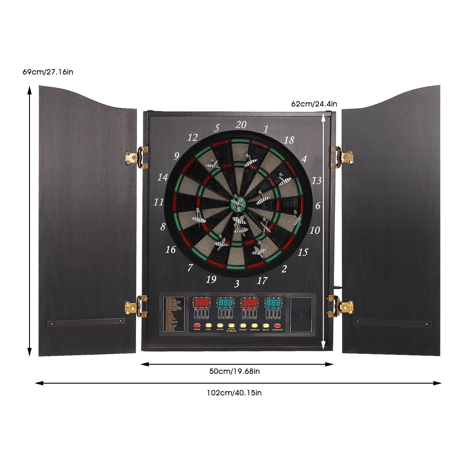 Modern Black Dartboard Cabinet - Electronic Dartboard Cabinet のレビューと価格