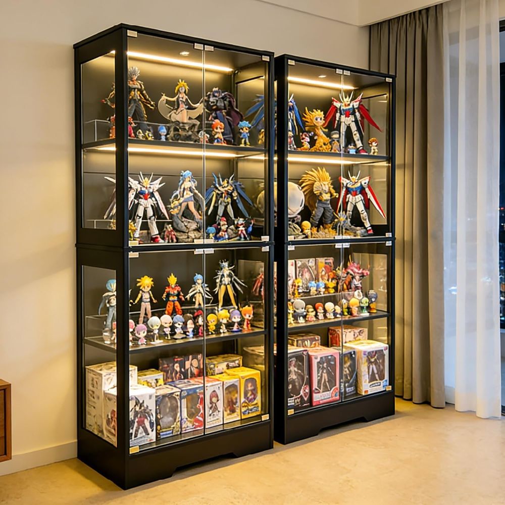 Dual-Tier Glass Display Cabine - Glass Cabinet Display のレビューと価格