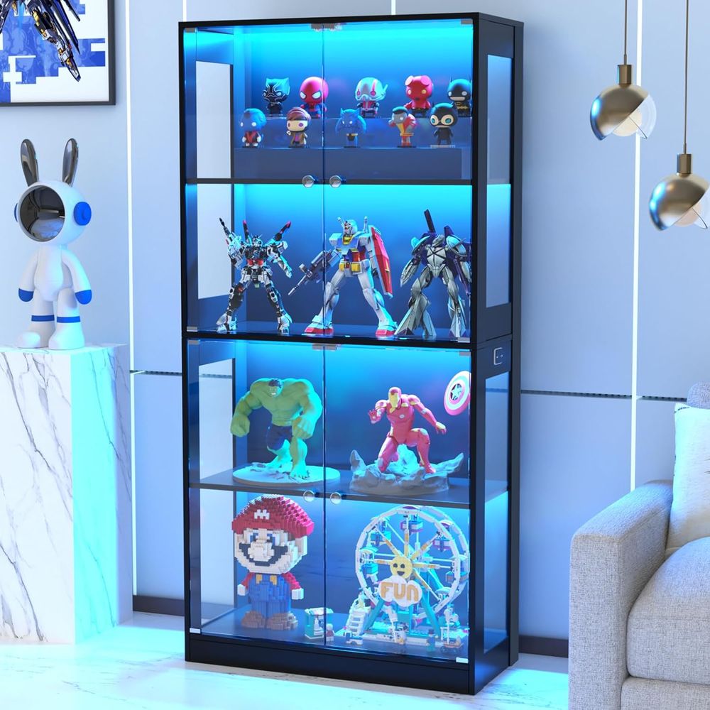 65 Glass Door Display Cabinet, - Glass Cabinet Display のレビューと価格
