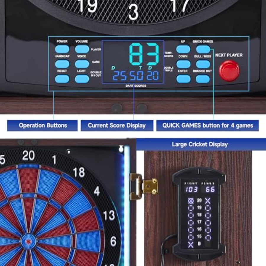 Electronic dart board cabinet  - Electronic Dartboard Cabinet のレビューと価格