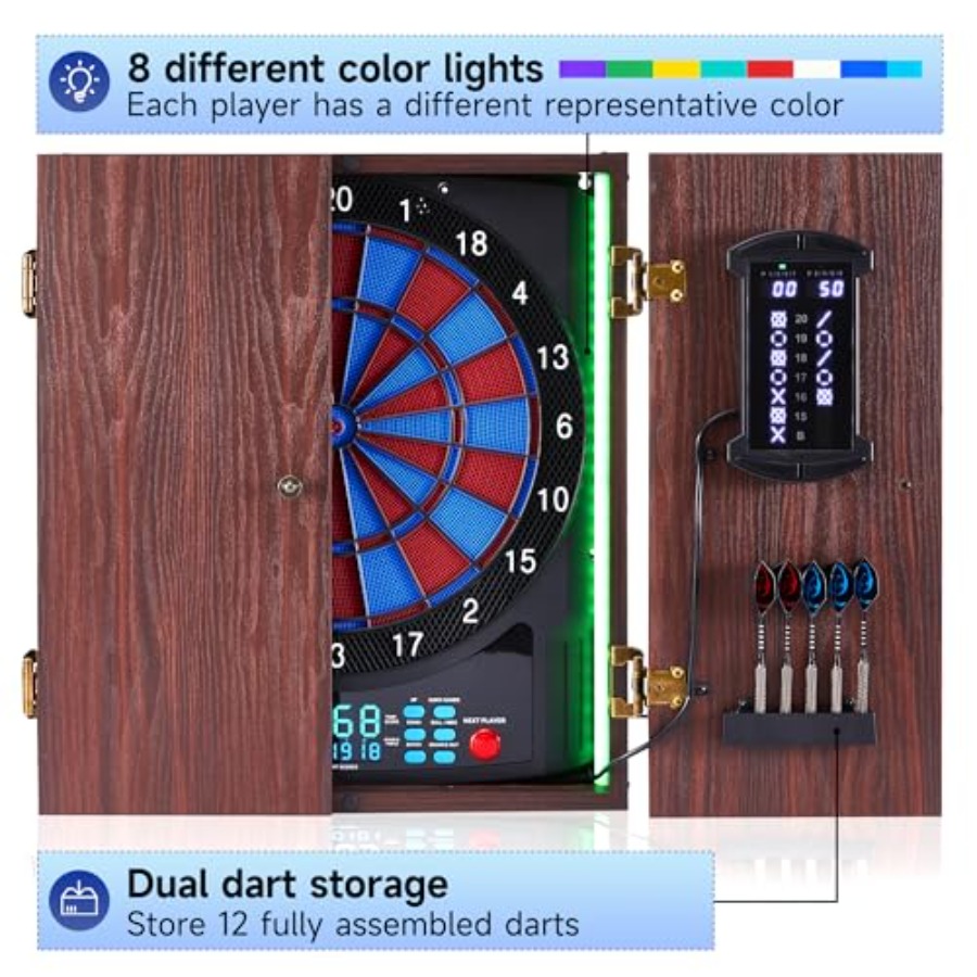 Electronic dart board cabinet  - Electronic Dartboard Cabinet のレビューと価格