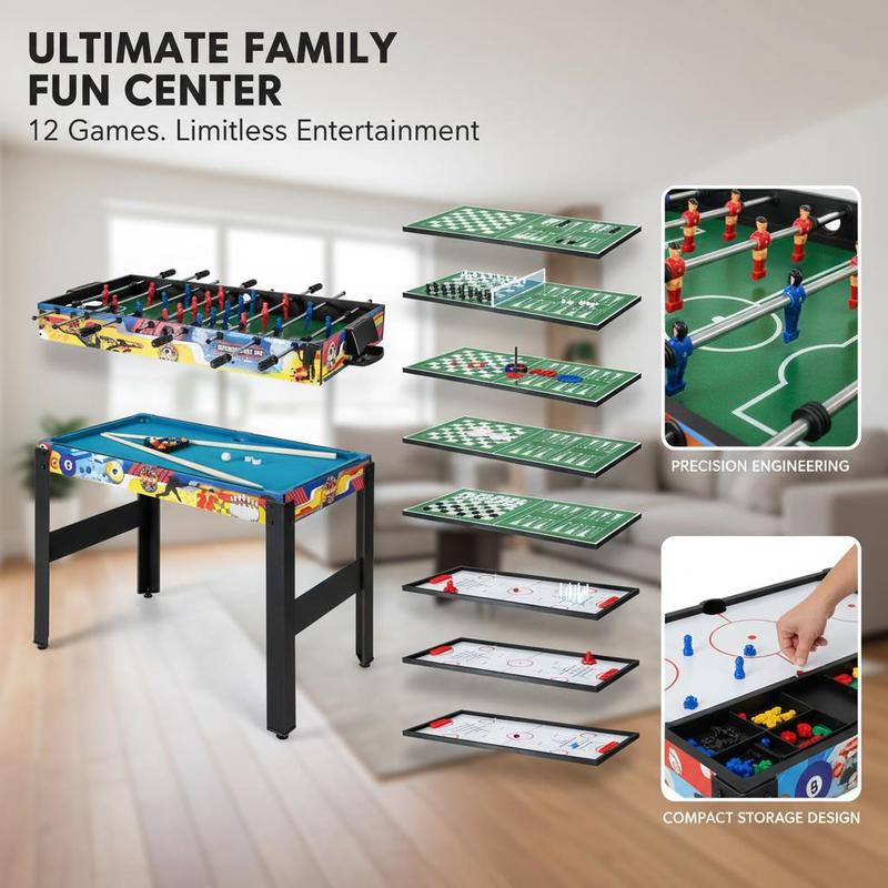 12-in-1 Combo Game Table Set w - Air Hockey Table のレビューと価格