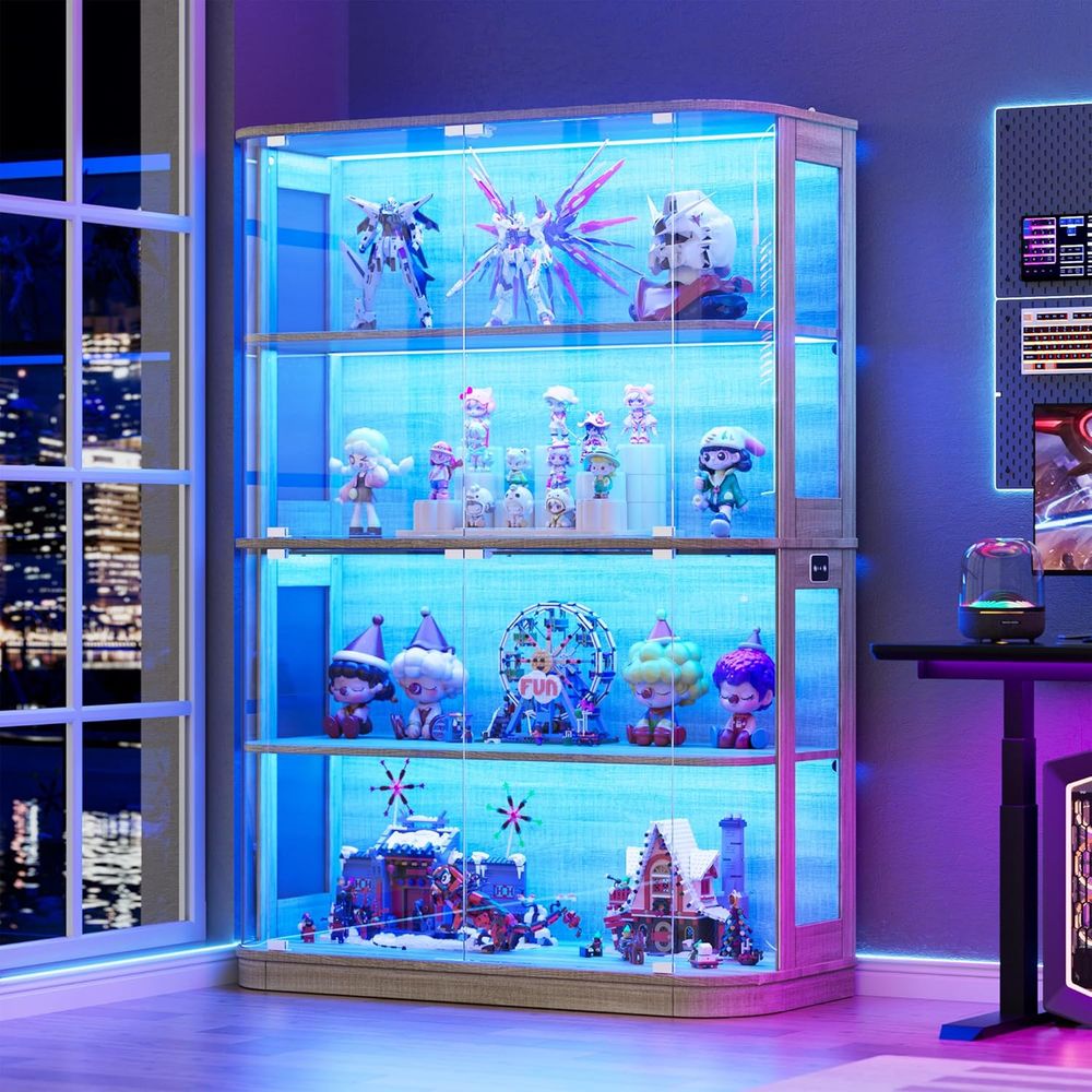 47.2 Glass-Door 4-Tier Display - Glass Cabinet Display のレビューと価格