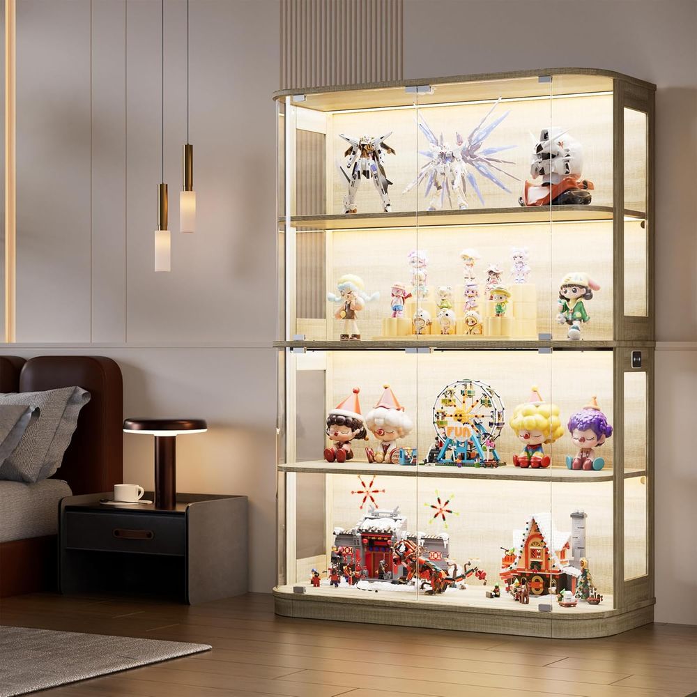 47.2 Glass-Door 4-Tier Display - Glass Cabinet Display のレビューと価格