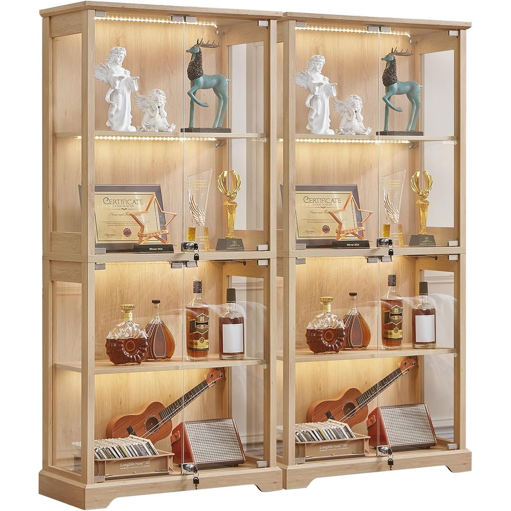 Dual Glass Door Display Cabine - Glass Cabinet Display のレビューと価格