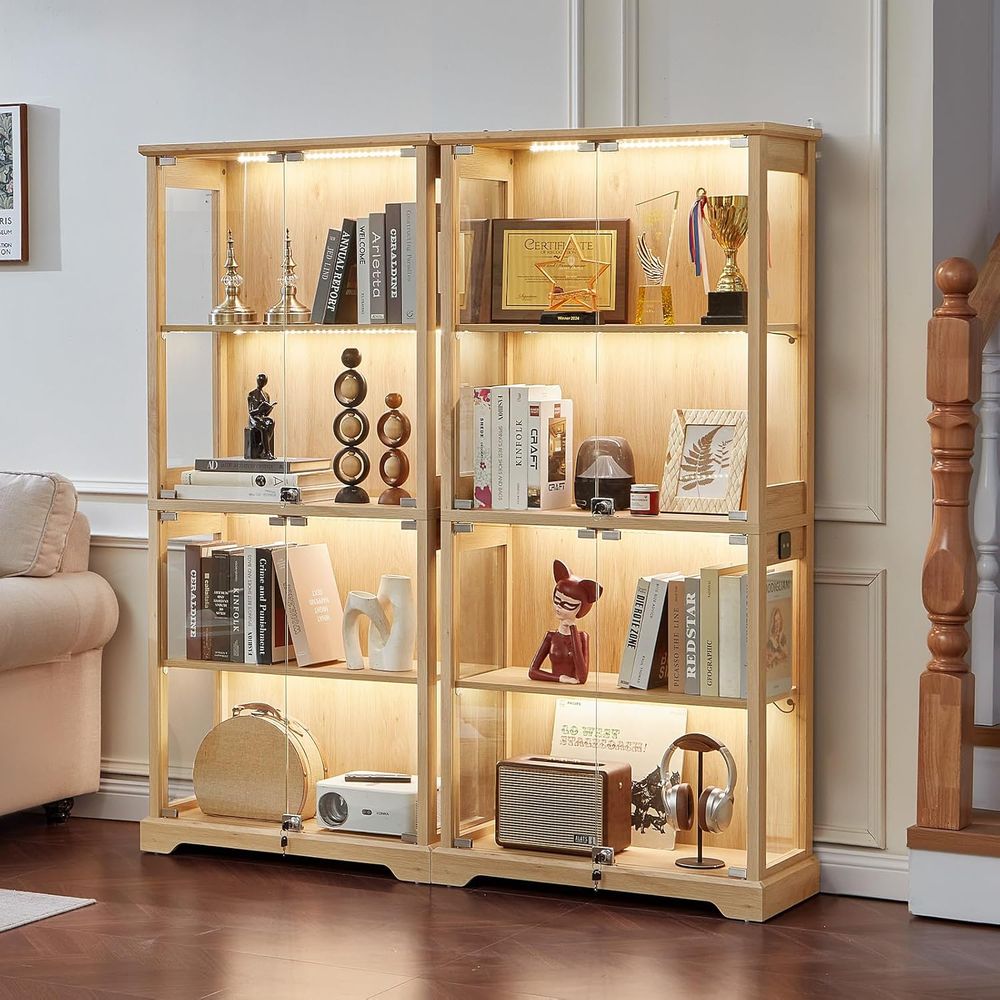 Dual Glass Door Display Cabine - Glass Cabinet Display のレビューと価格