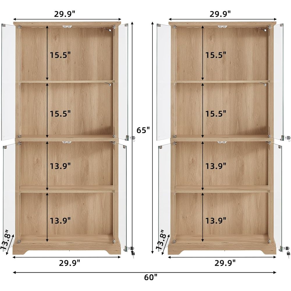 Dual Glass Door Display Cabine - Glass Cabinet Display のレビューと価格