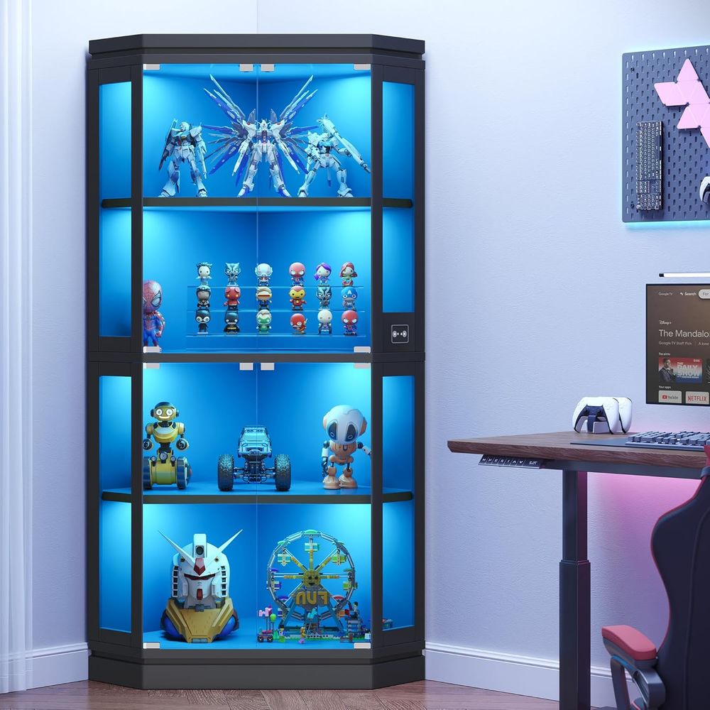 67 Tall 4-Tier Glass Display C - Glass Cabinet Display のレビューと価格