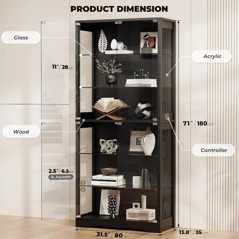 BROTTAR Display Cabinet with G - Glass Cabinet Display のレビューと価格