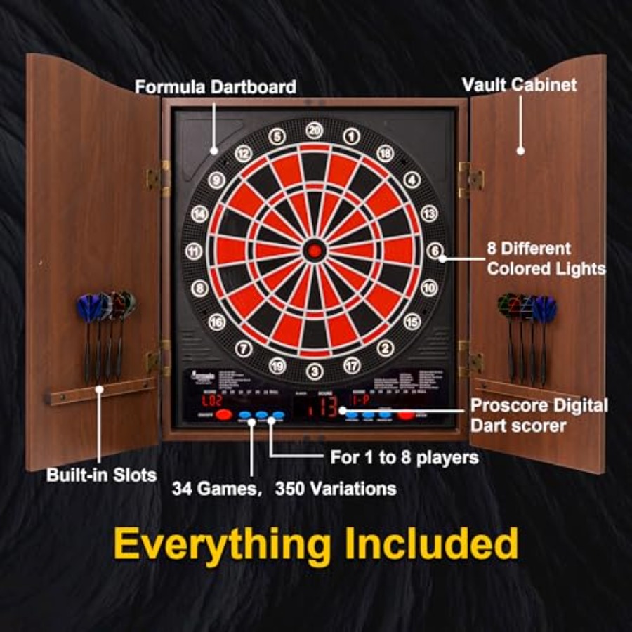 Electronic soft tip dartboard  - Electronic Dartboard Cabinet のレビューと価格