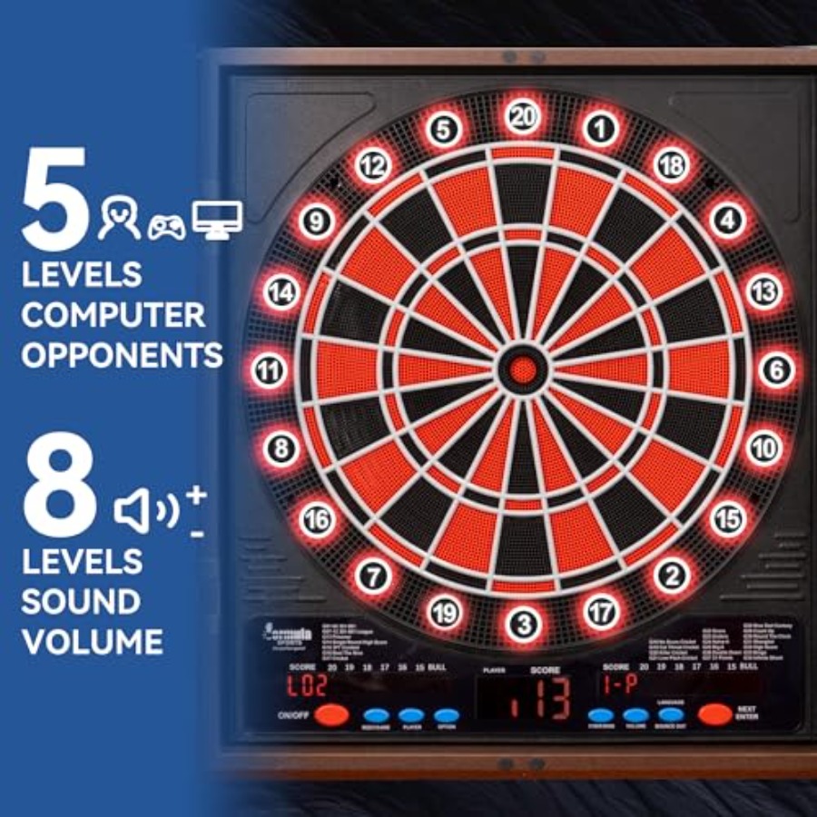 Electronic soft tip dartboard  - Electronic Dartboard Cabinet のレビューと価格