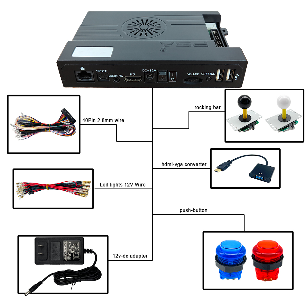3D WiFi 10888 in 1 Pandora Sag - Trackball Controller Arcade のレビューと価格