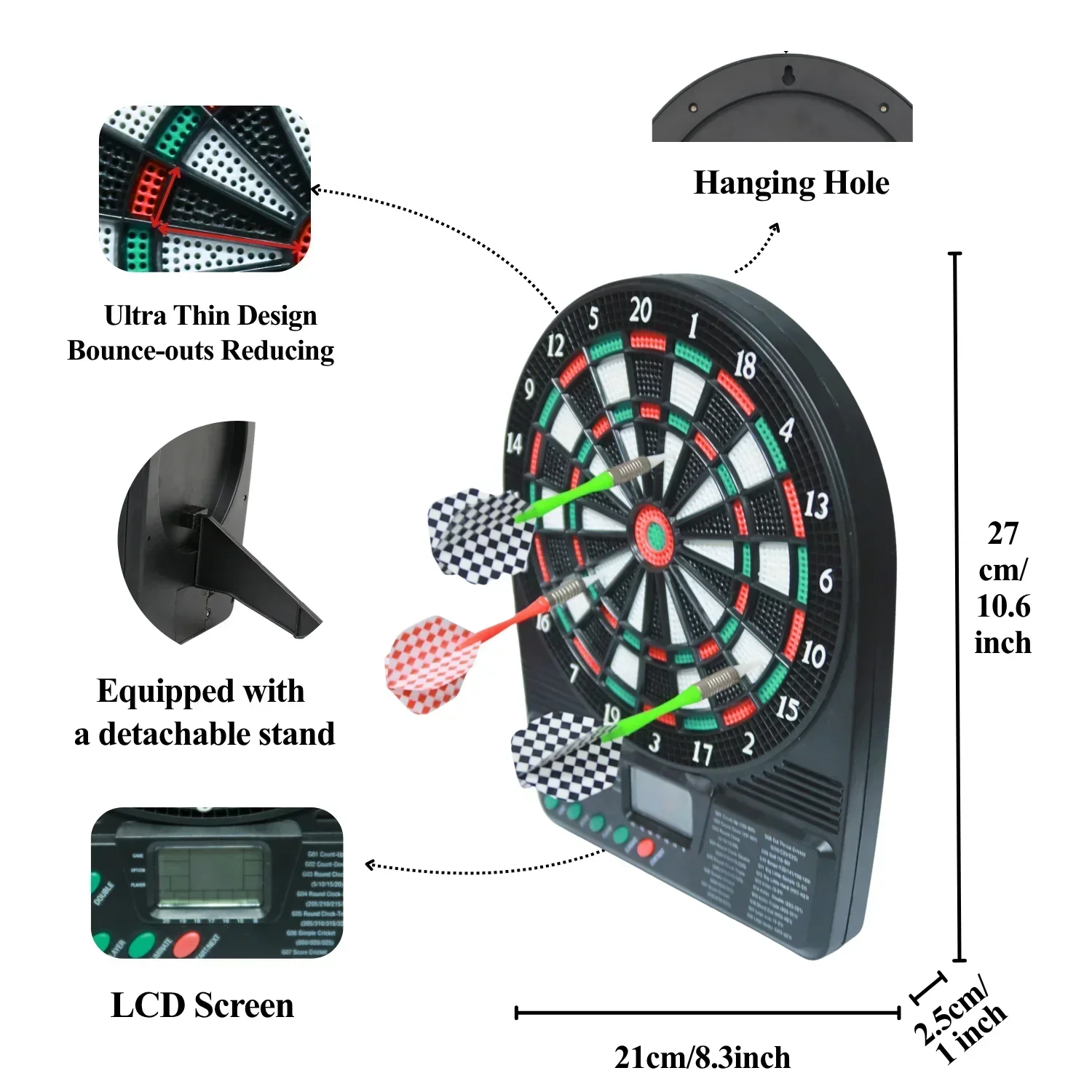 Portable Electronic Dartboard  - Electronic Dartboard Cabinet のレビューと価格