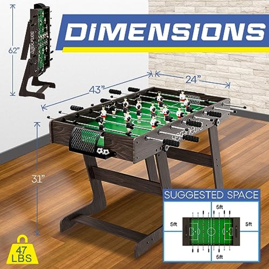 Folding Foosball Table 4' x 2' - Arcade X のレビューと価格