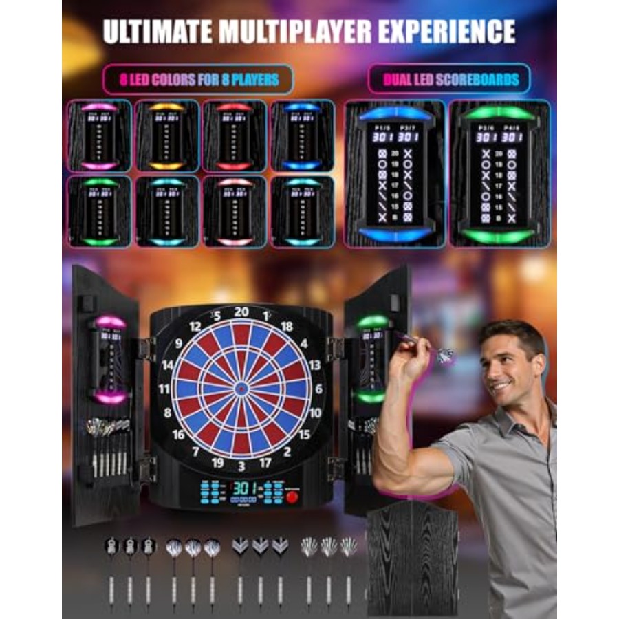 Electronic Dart Board, Electri - Electronic Dartboard Cabinet のレビューと価格