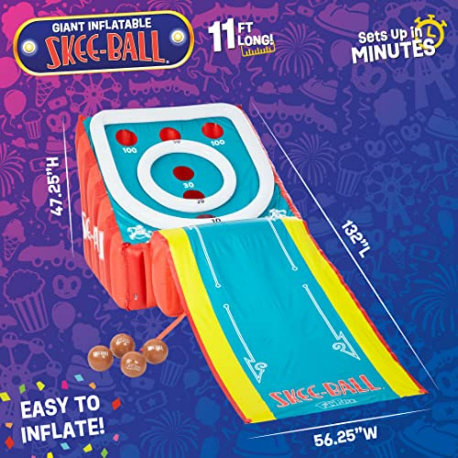 11 Ft Inflatable Skee-Ball Gam - Skee Ball Arcade のレビューと価格