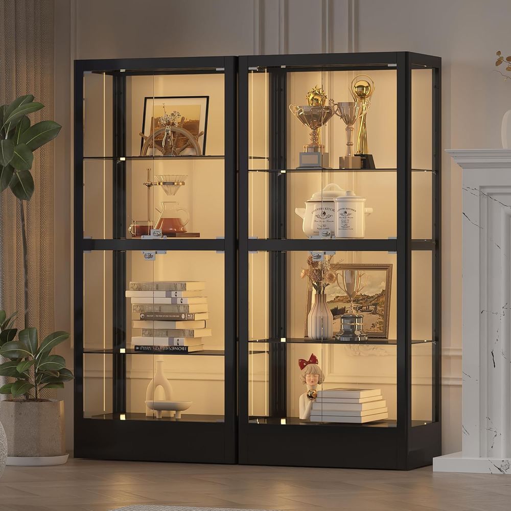 4-Sided Lockable Glass Display - Glass Cabinet Display のレビューと価格