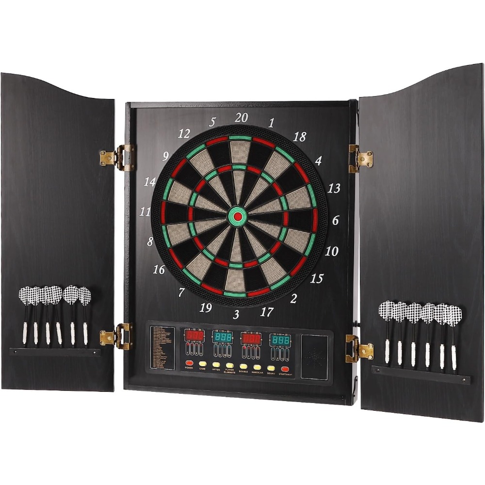 Dartboard Cabinet Set Dart Boa - Electronic Dartboard Cabinet のレビューと価格