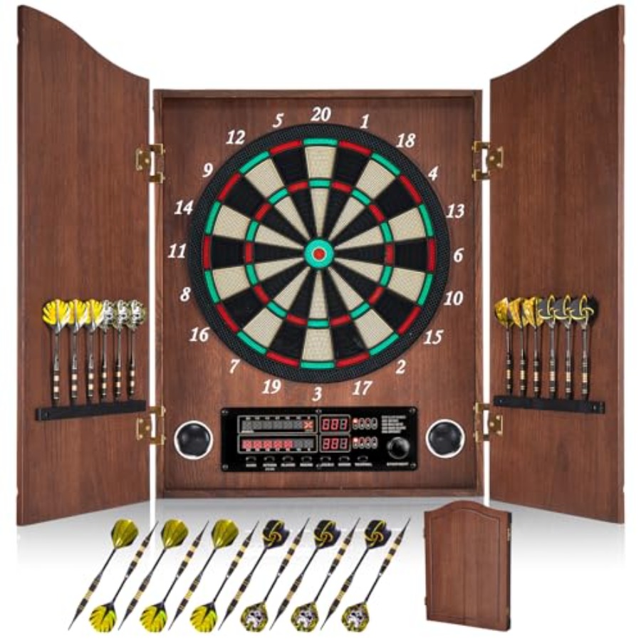 Electronic Dart Board, Decorat - Electronic Dartboard Cabinet のレビューと価格