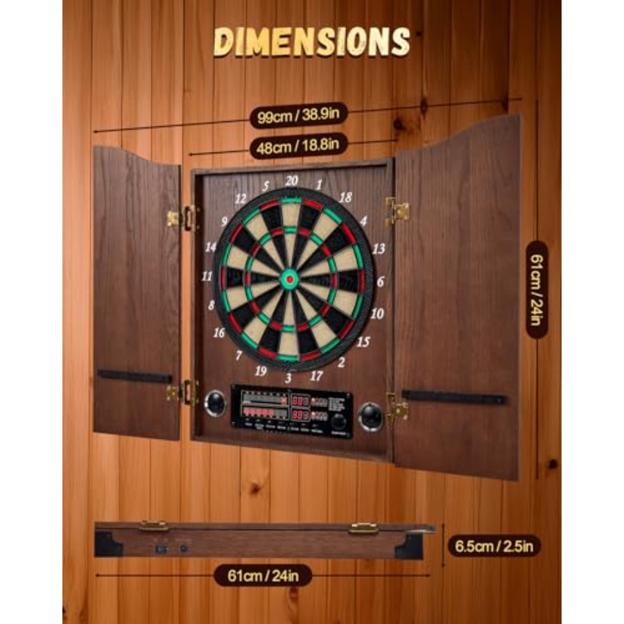 Electronic Dart Board, Decorat - Electronic Dartboard Cabinet のレビューと価格