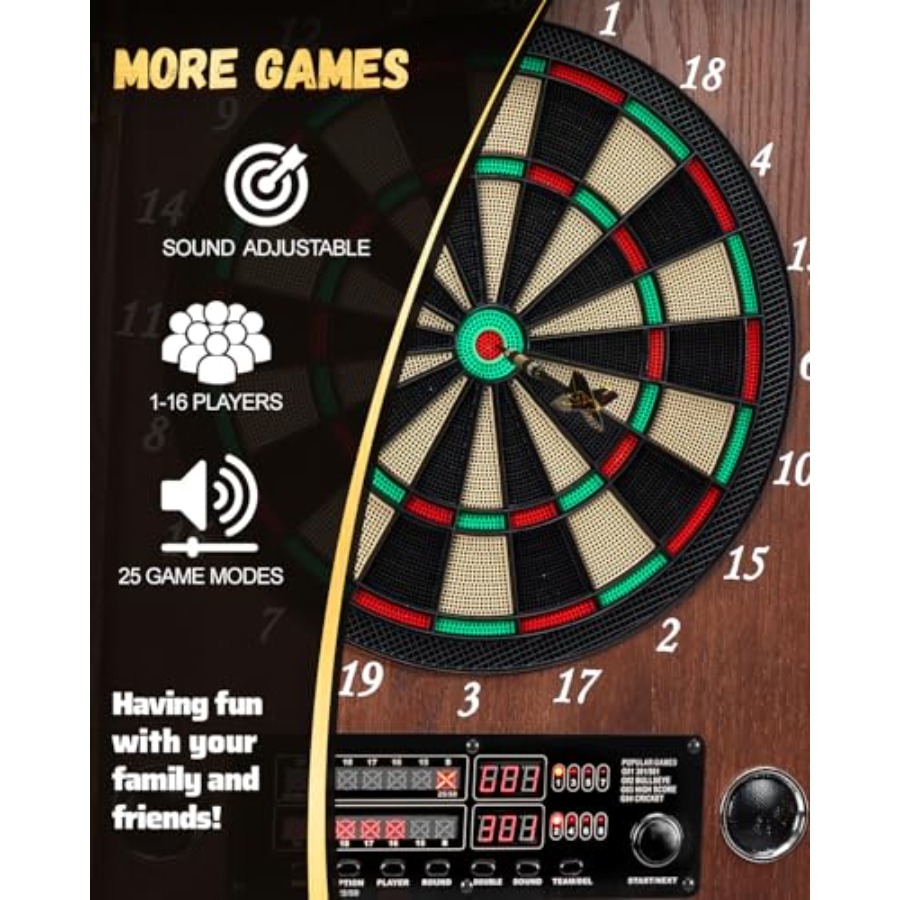 Electronic Dart Board, Decorat - Electronic Dartboard Cabinet のレビューと価格